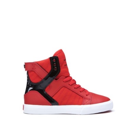 Supra Skytop Rød Høye Sneakers Barn [NO-9-I579]